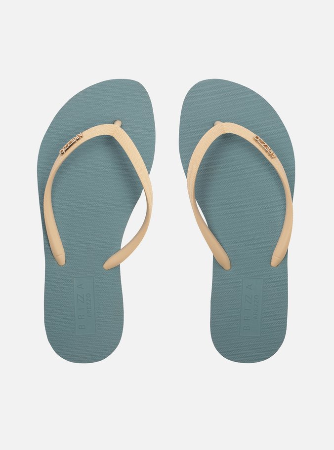 Chinelo de Dedo Branco Tira V Metais Brizza