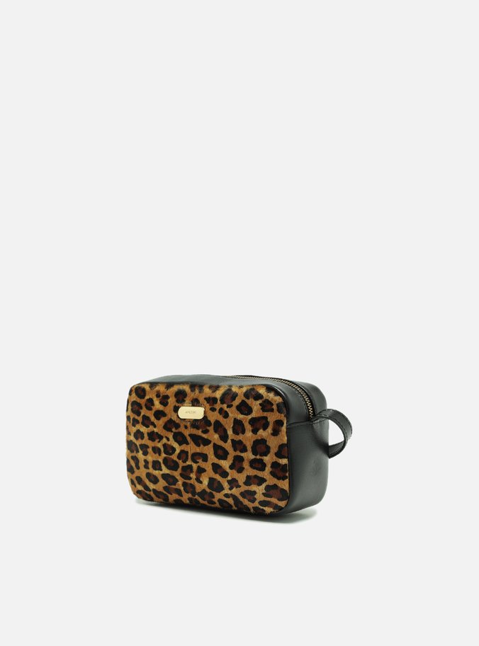 Bolsa Tiracolo Animal Print Pequena Tag Metal