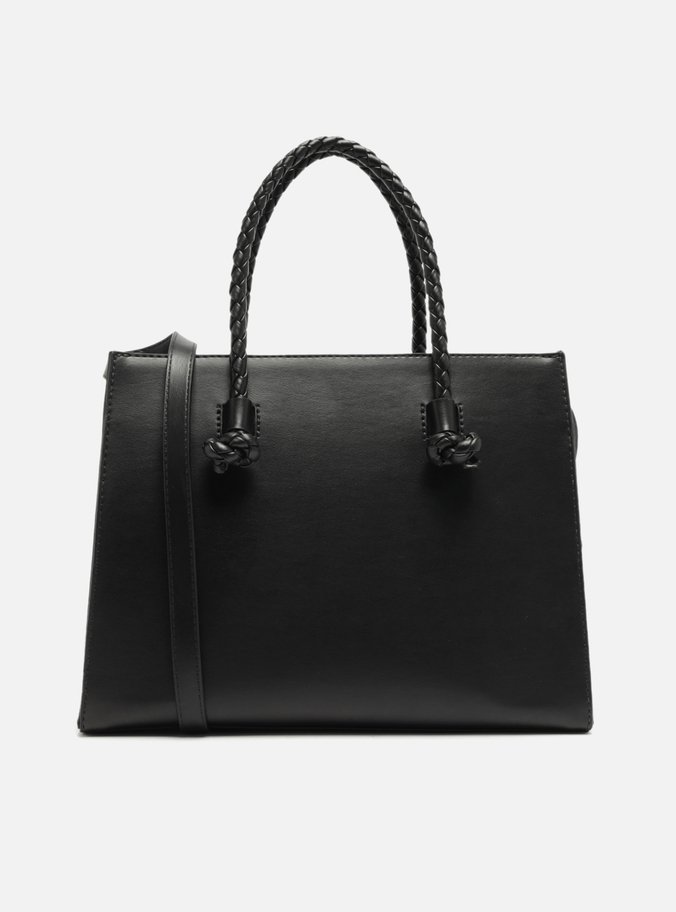 Bolsa Tote Preta Grande Alças Corda