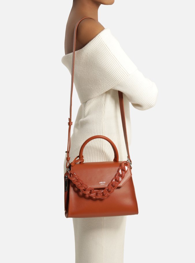 Bolsa Satchel Marrom Iara Média