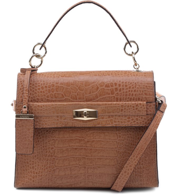 Bolsa Satchel Croco Blush