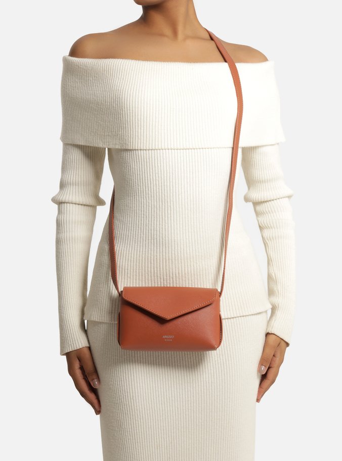 Bolsa Tiracolo Laranja Pequena Envelope