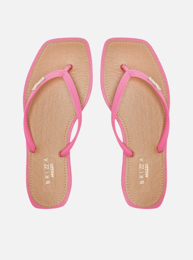 Chinelo de Dedo Rosa Recouro Square Brizza