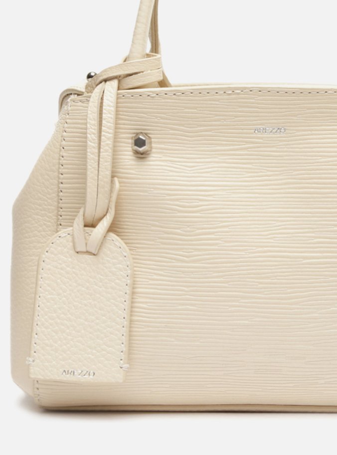 Bolsa Tiracolo Off-White Couro Bella Pequena