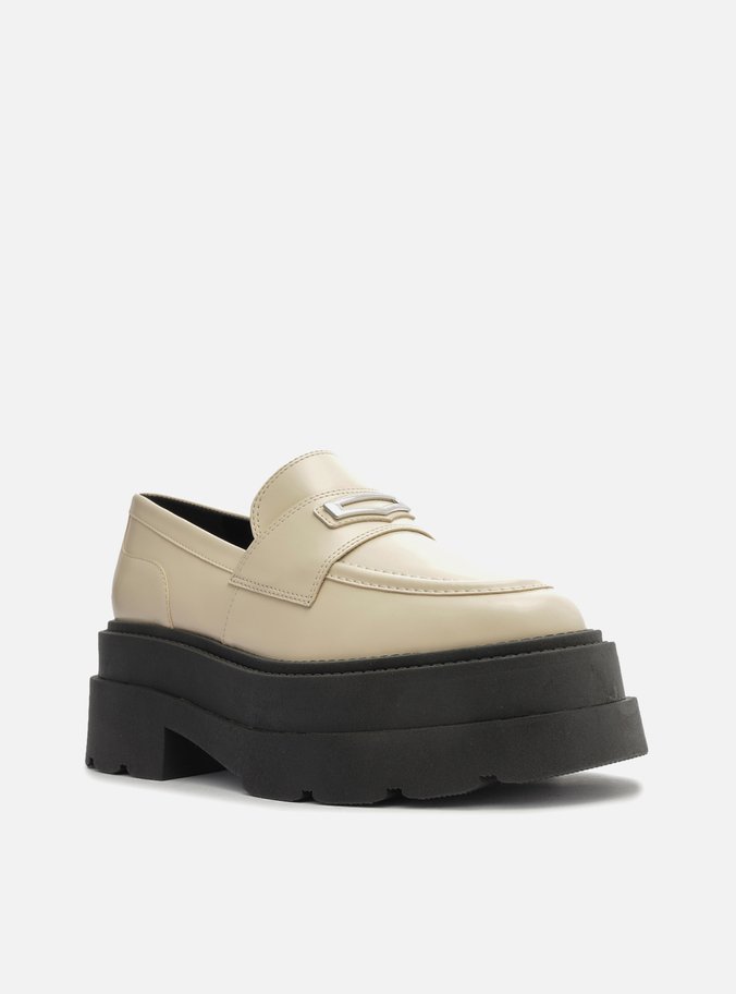 Mocassim Off-White Plataforma Livia