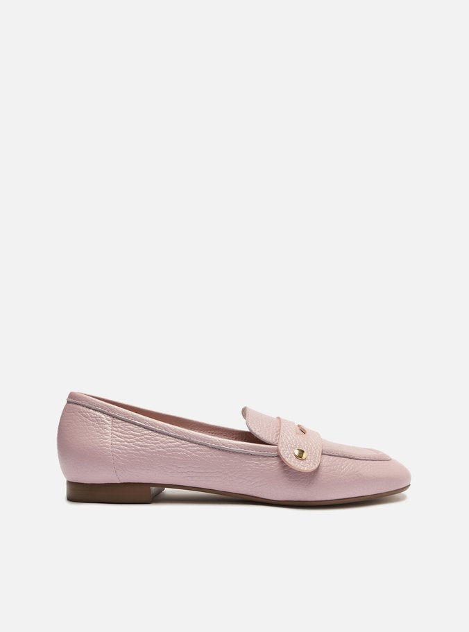 Loafer Rosa Couro Bridão Switch com Troca de Bridão