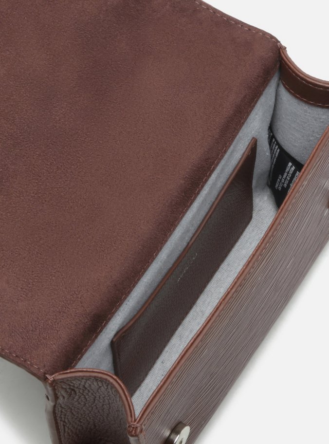 Bolsa Tiracolo Marrom Couro Wave Abraccio Pequena