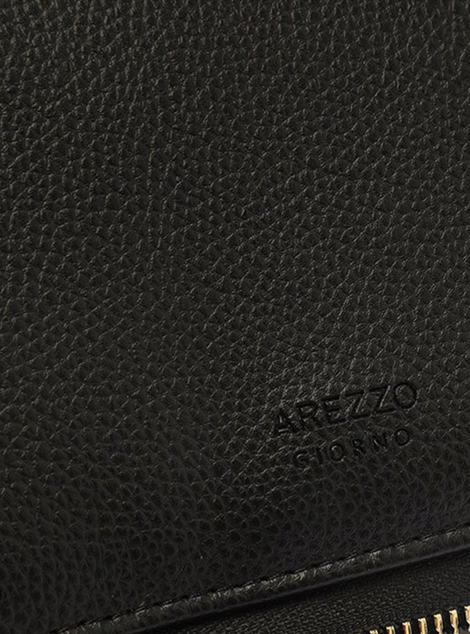 Bolsa Carteira Tiracolo Preta Média Corrente