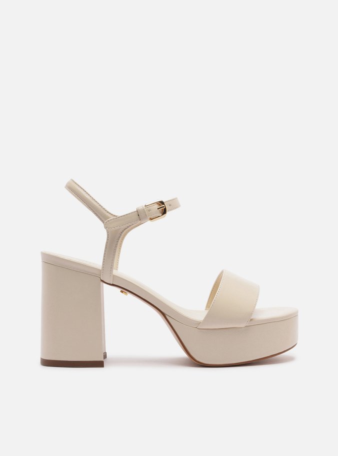 Sandália Off-White Couro Meia Pata Básica