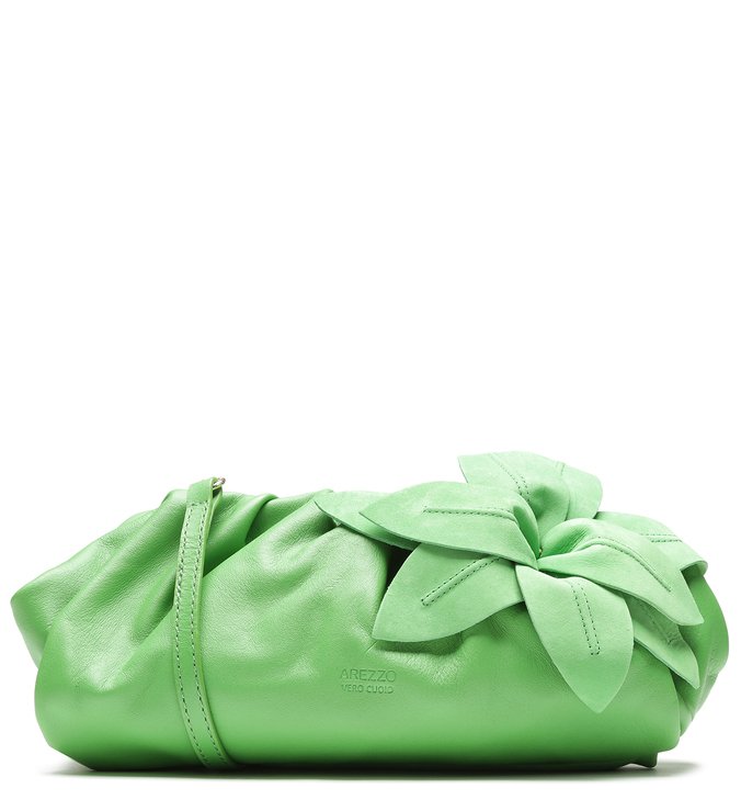 Bolsa Tiracolo Verde Couro Lily Média