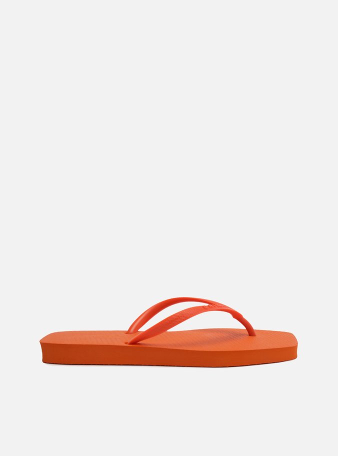Chinelo de Dedo Laranja Básico Square Brizza