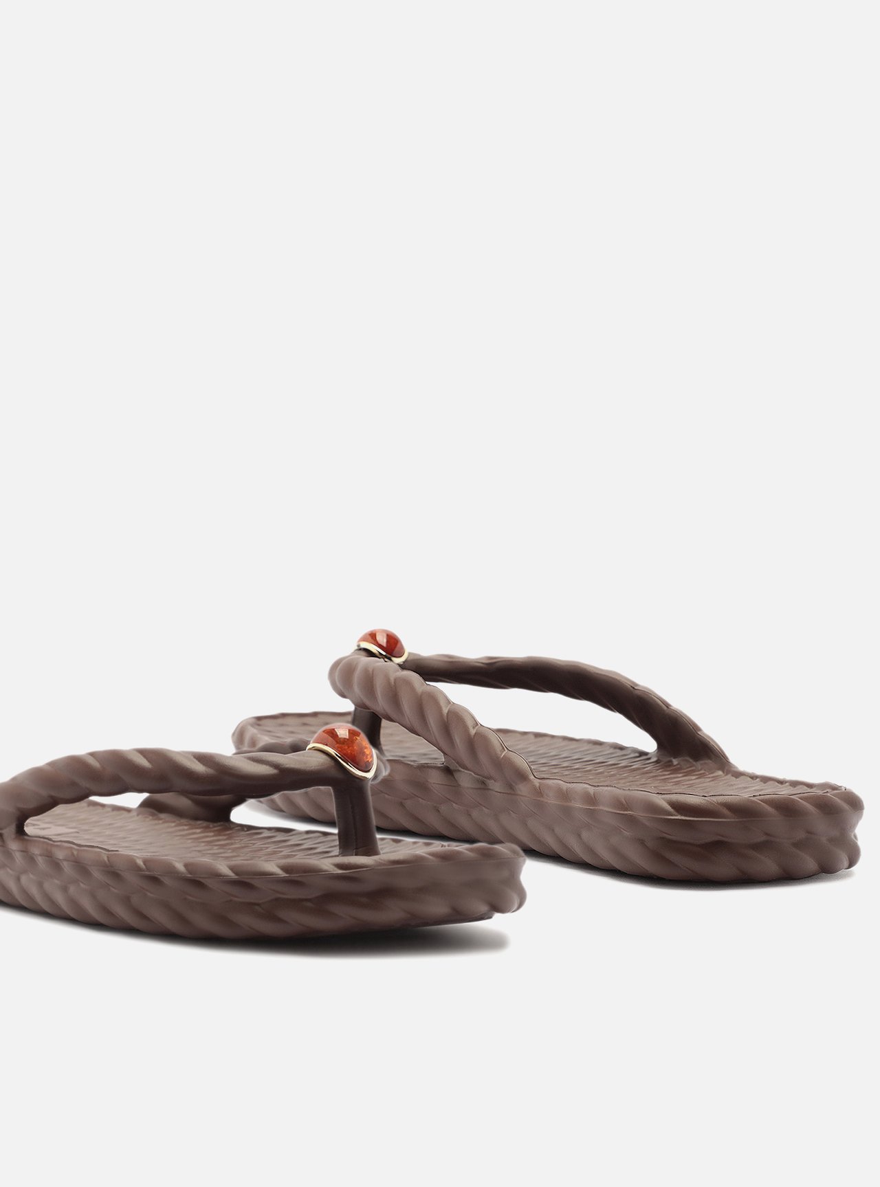 Chinelo de Dedo Marrom Marrocos Square Pedra — foto 4