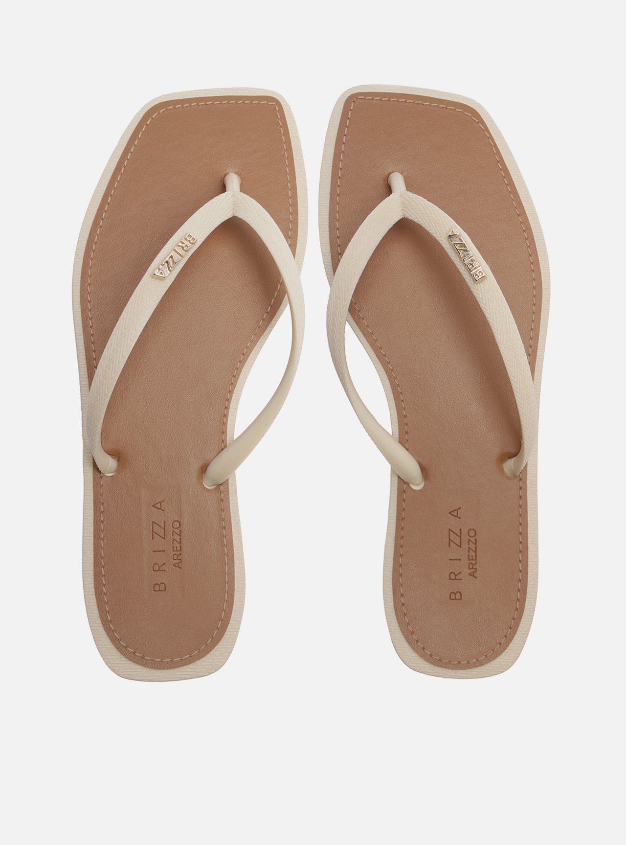 Chinelo de Dedo Off White Recouro Square Brizza — foto 1