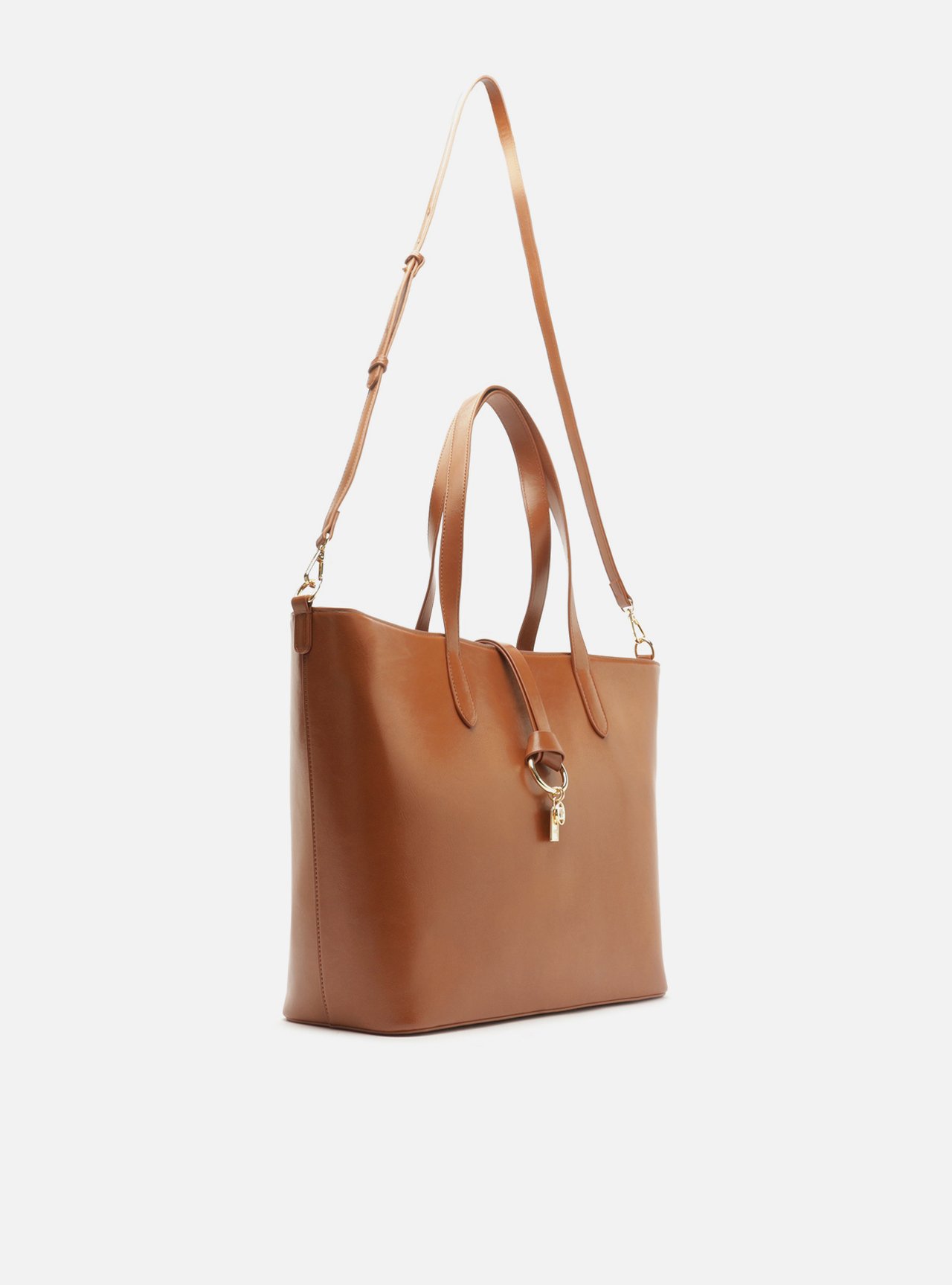 Bolsa Tote Marrom Grande Metais — foto 5