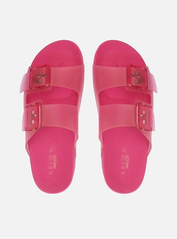 Chinelo Slide Rosa Fivelas Brizza