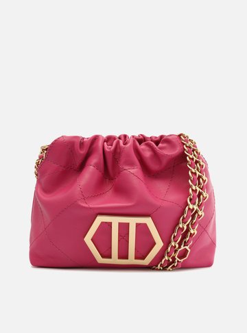 Bolsa Tiracolo Rosa Couro Esther Pequena
