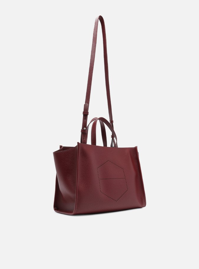 Bolsa Tote Bordô Grande Logo Perfurado