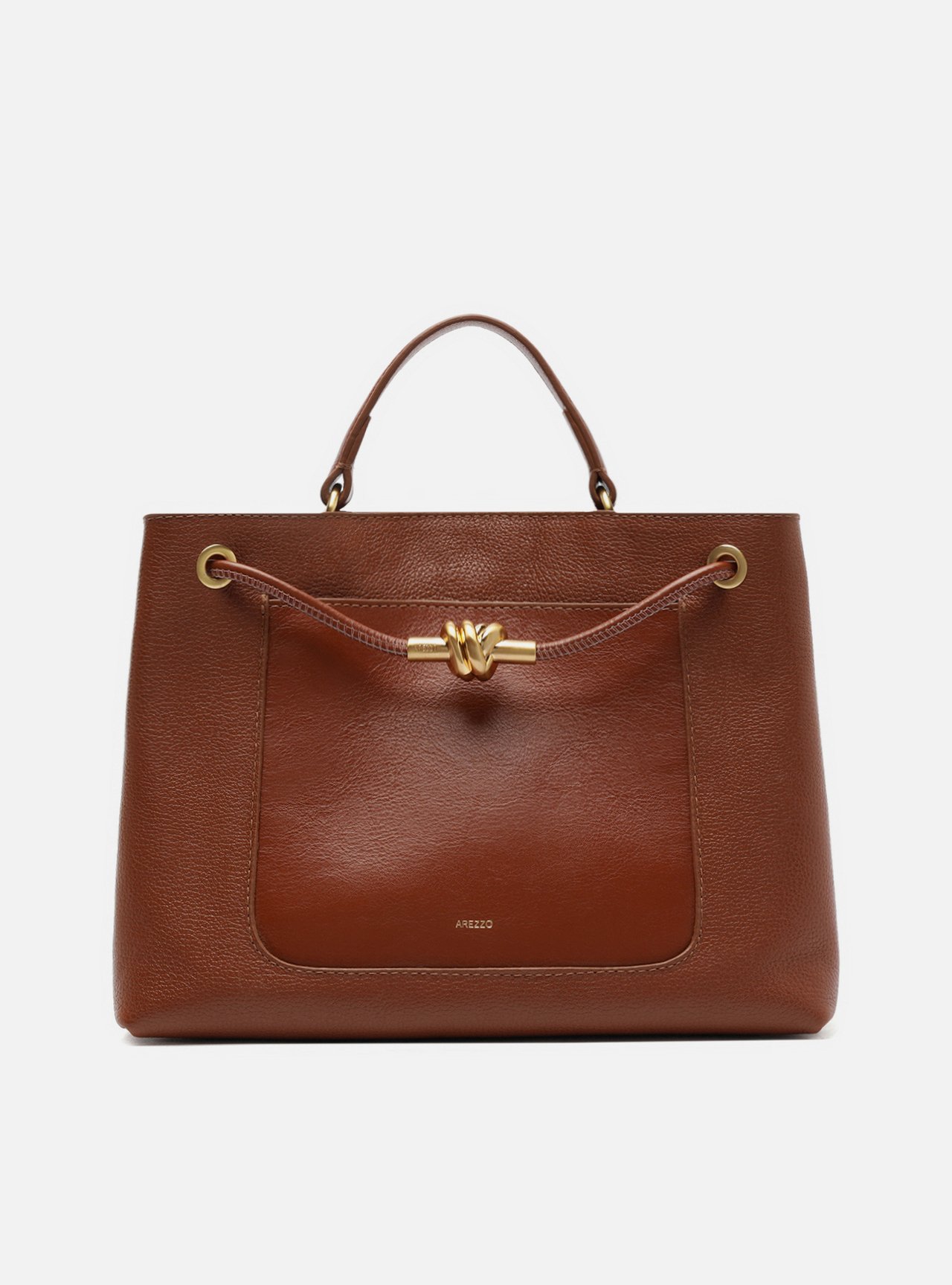 Bolsa Tote Marrom Couro Helena Grande — foto 1