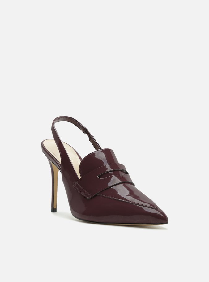 Scarpin Vermelho Verniz Salto Alto Sling Back
