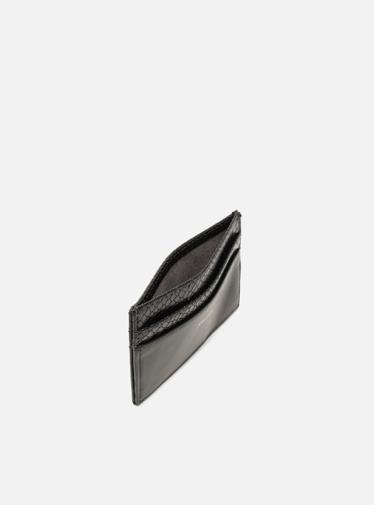 Porta-Cartões Preto Couro Detalhe Tressê — foto 3
