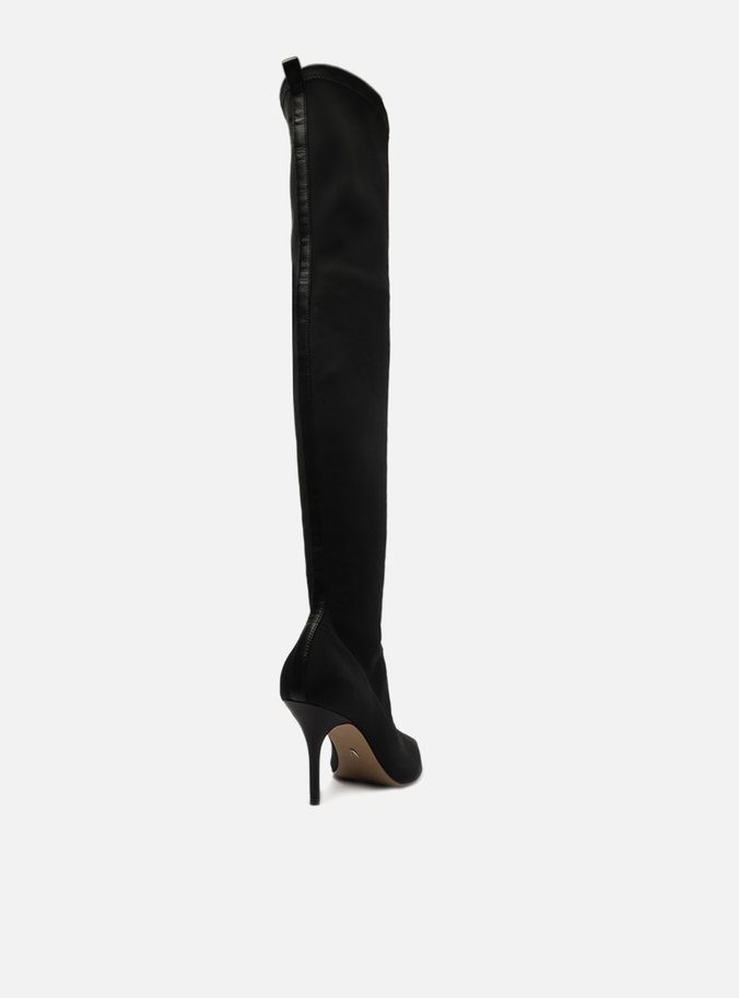 Bota Over The Knee Preta Salto Fino