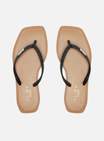 Chinelo de Dedo Preto Square Recouro