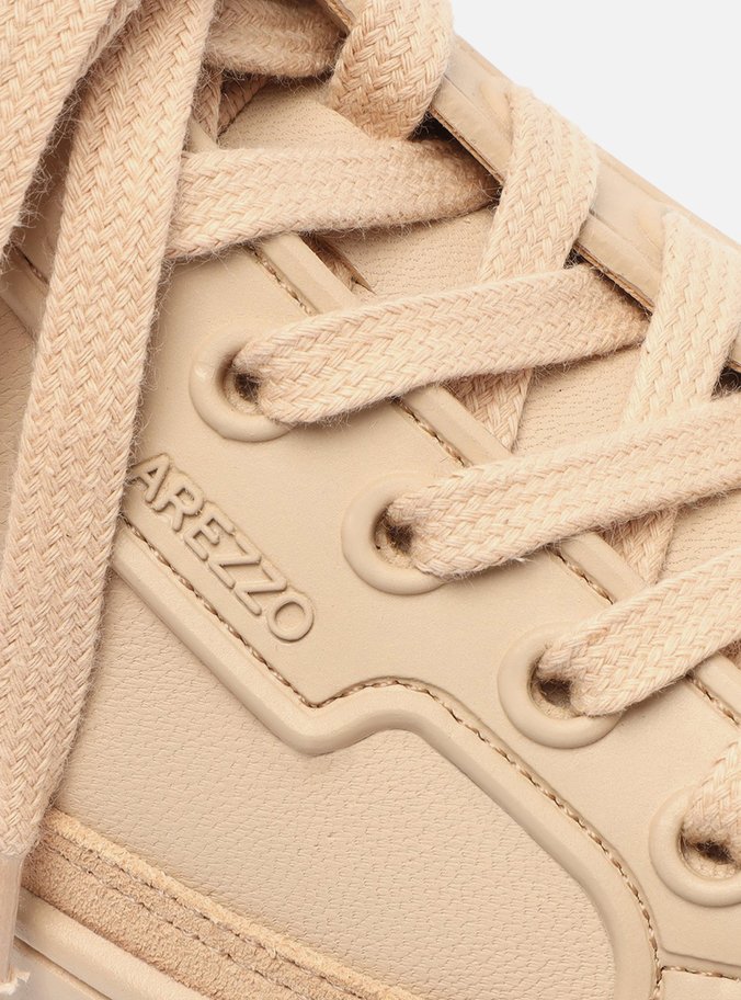 Tênis Bege Flatform Amarração