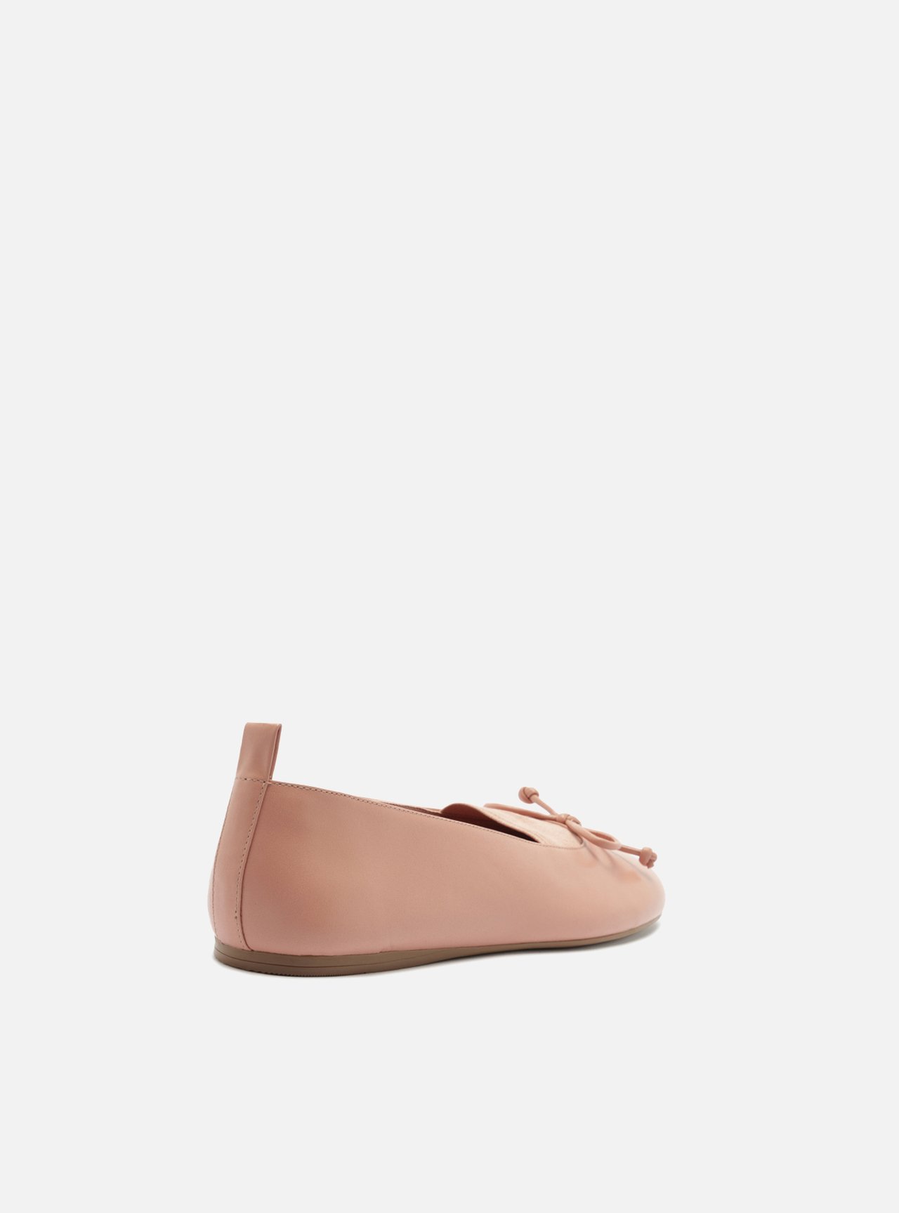 Sapatilha Rosa Couro Elástico Laço — foto 3