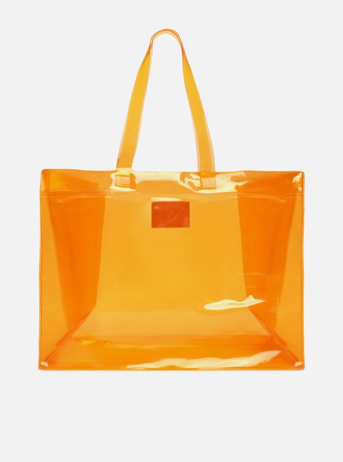 Bolsa Laranja Shopping Transparente Brizza