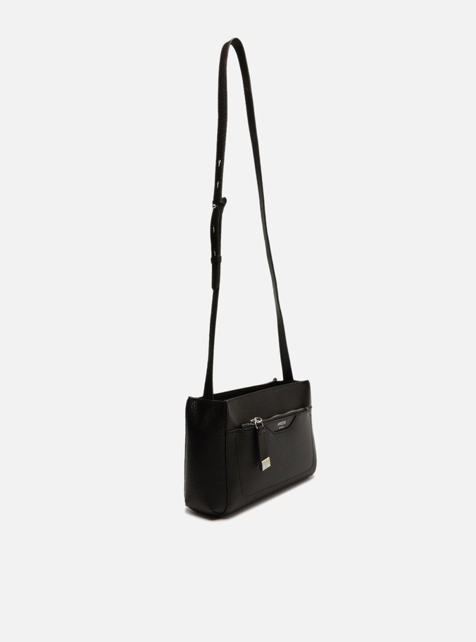 Bolsa Tiracolo Preta Emilly Pequena Croco