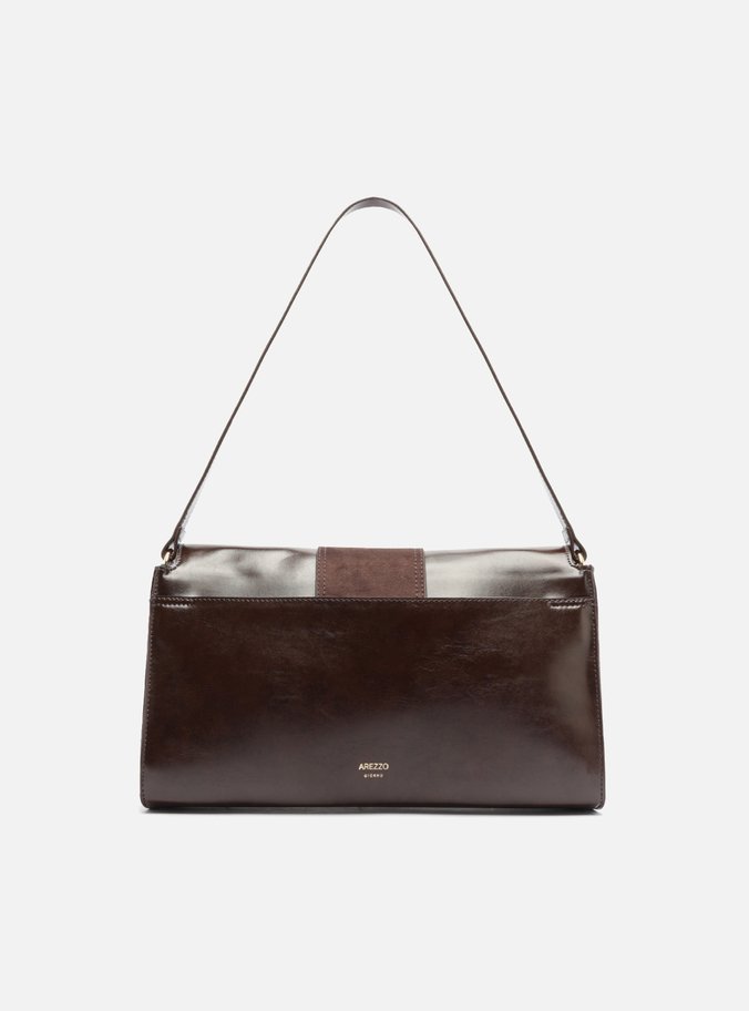 Bolsa Shoulder Marrom Média Bolso Camurça