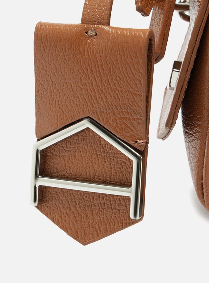 Bolsa Tiracolo Marrom Couro Abraccio 2.0 Pequena