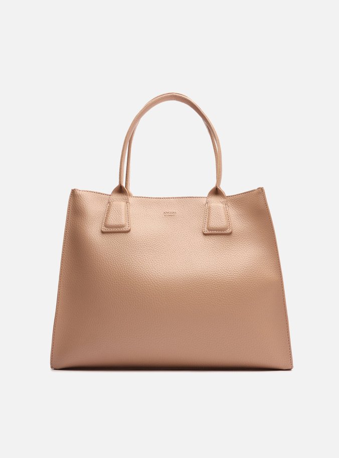 Bolsa Shopping Bege Couro Grande Pouch