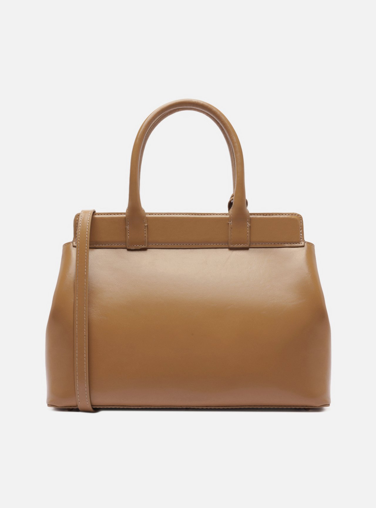 Bolsa Tote Bege Couro Grande Bag Charm Victória — foto 3