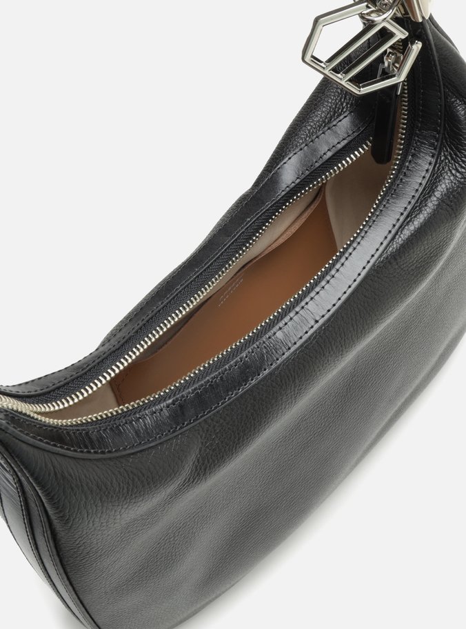 Bolsa Tiracolo Preta Couro Harper Grande
