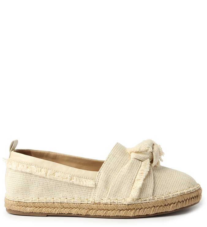 Espadrille Off-White Tecido Rasteira