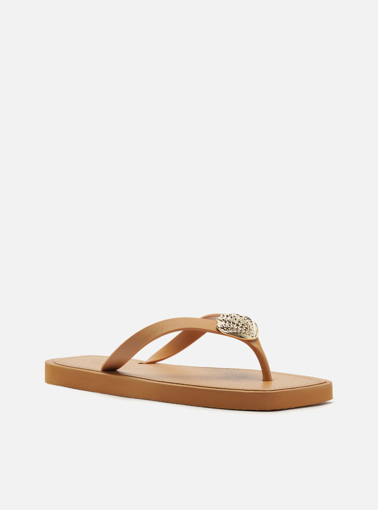 Chinelo de Dedo Marrom Recouro Square Concha — foto 2