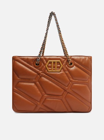 Bolsa Shopping Marrom Couro Emma Grande