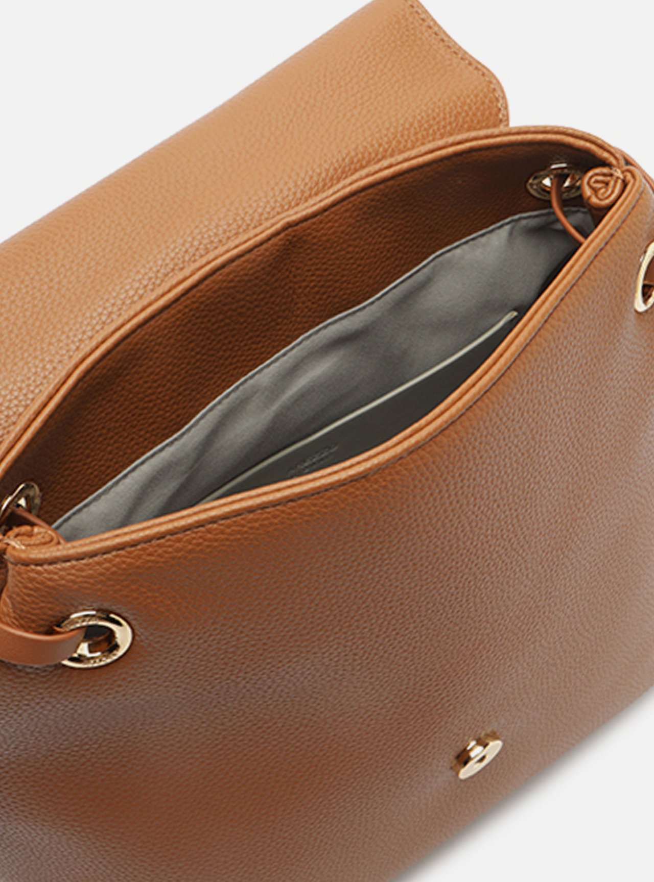 Bolsa Mochila Marrom Fivela Dourada — foto 4