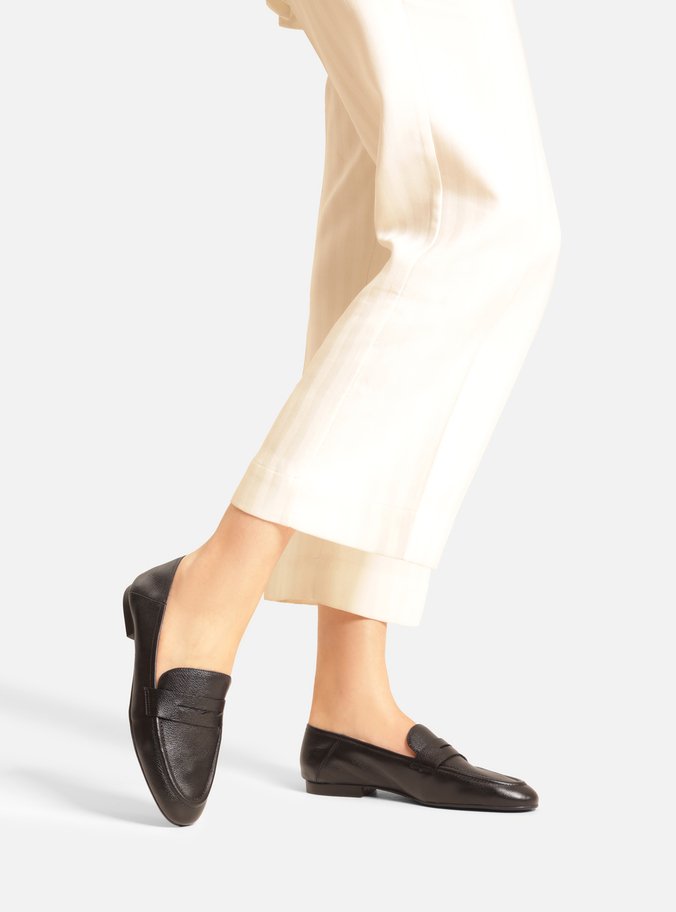 Mocassim Preto Couro