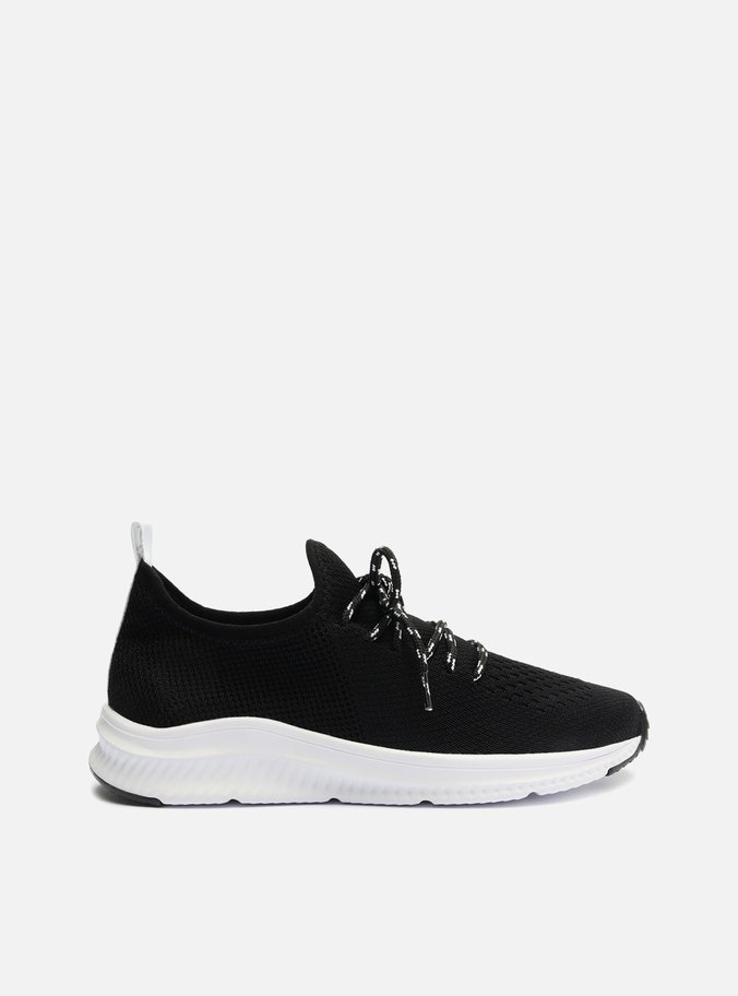 Tênis Slip On Preto Knit Esportivo ZZ Mov