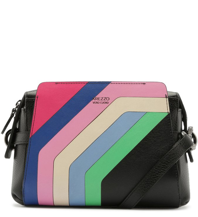Bolsa Tiracolo Couro Carmem Pequena Multicolorida