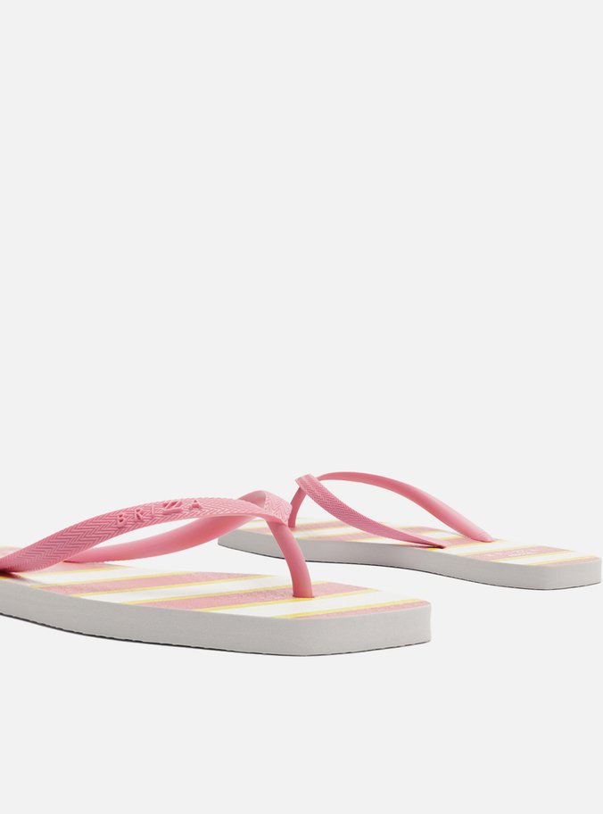 Chinelo Rosa Listrado Brizza