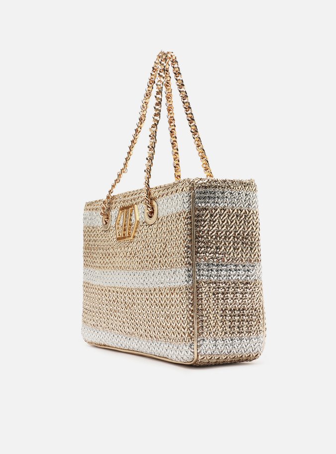 Bolsa Shopping Metalizada Trama Emma Grande