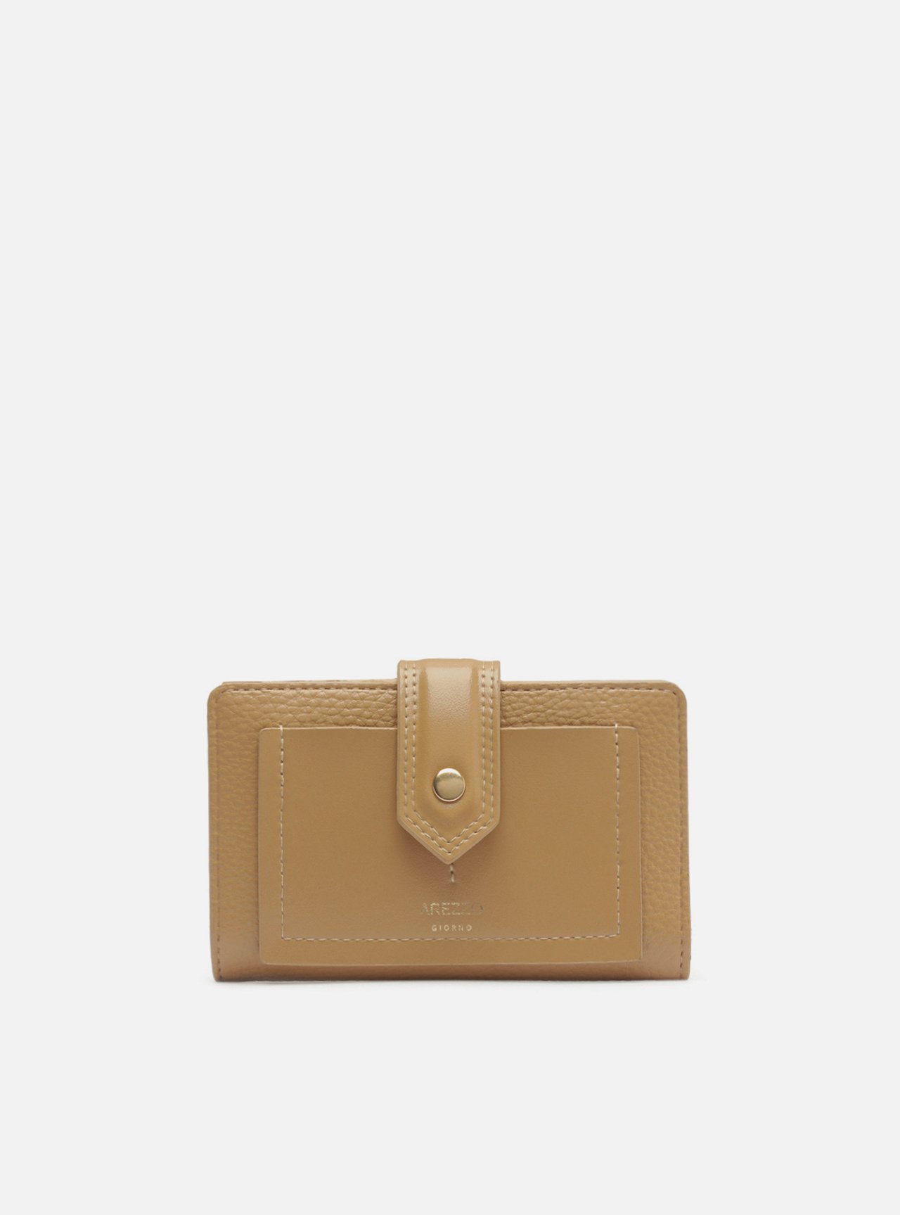 Carteira Bege Pequena Bolso Lapela — foto 1