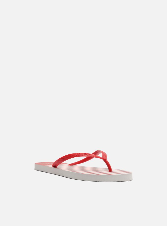 Chinelo Vermelho Listras Brizza