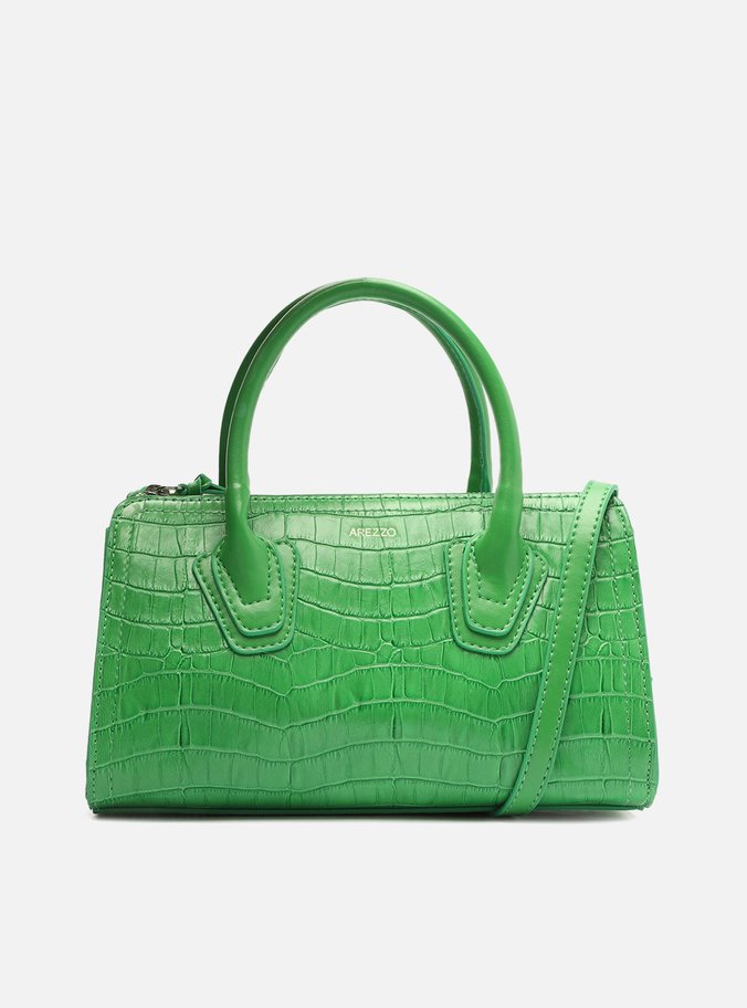Bolsa Tiracolo Verde Croco Miranda Média