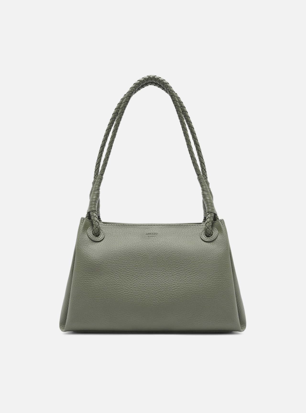 Bolsa Shoulder Verde Média Alça Trançada — foto 1