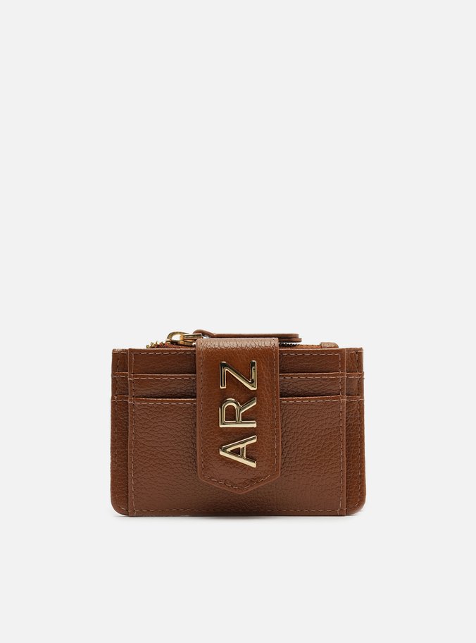 Porta-Cartões Marrom Couro Bolso ARZ