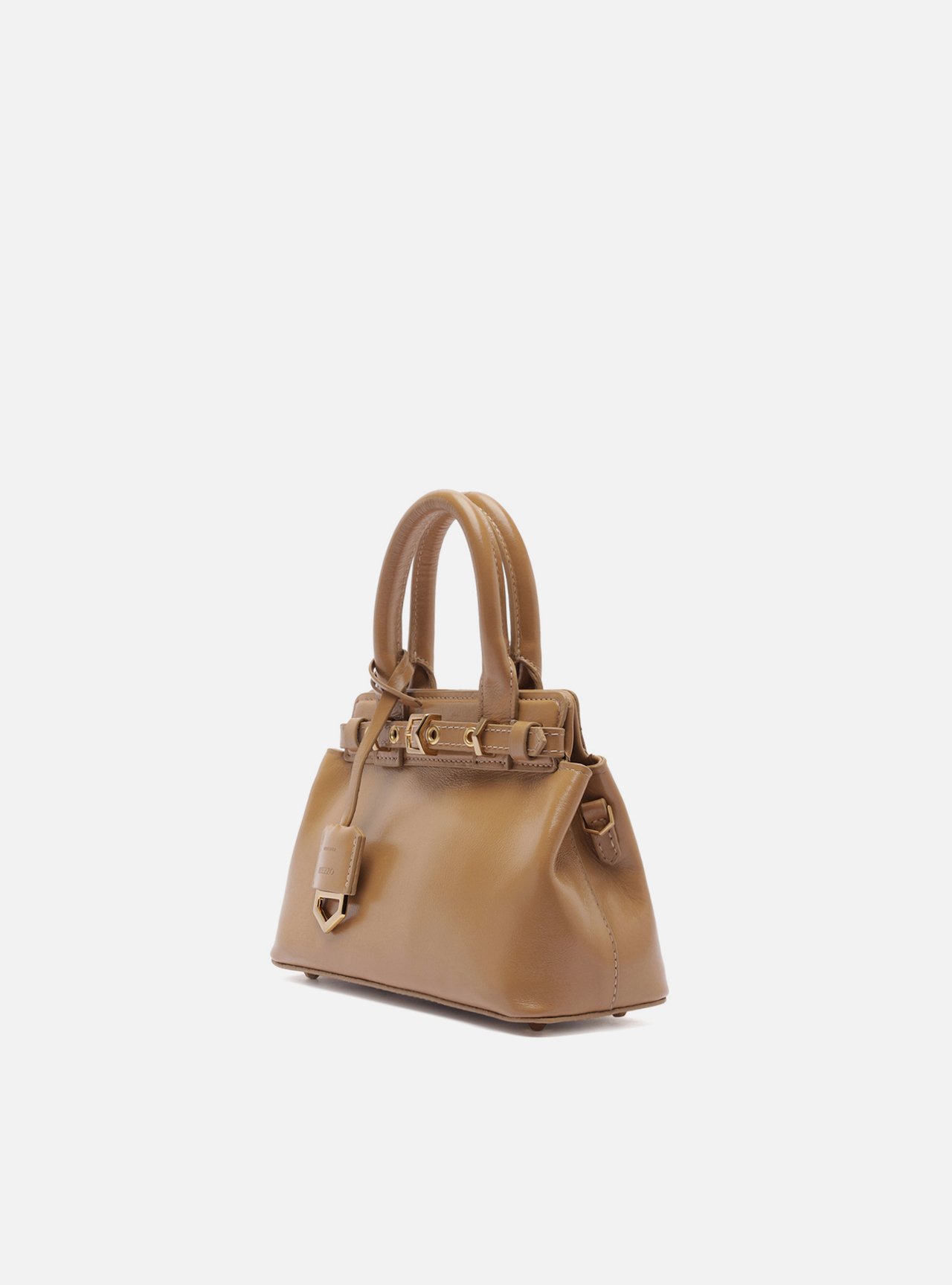 Bolsa Tote Bege Couro Pequena Bag Charm Victória — foto 2